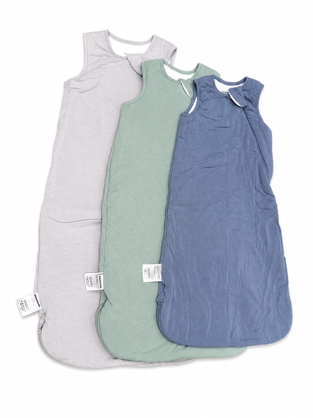 BubblePanda bamboo Sleep Sack Set - Blue, Green, Gray